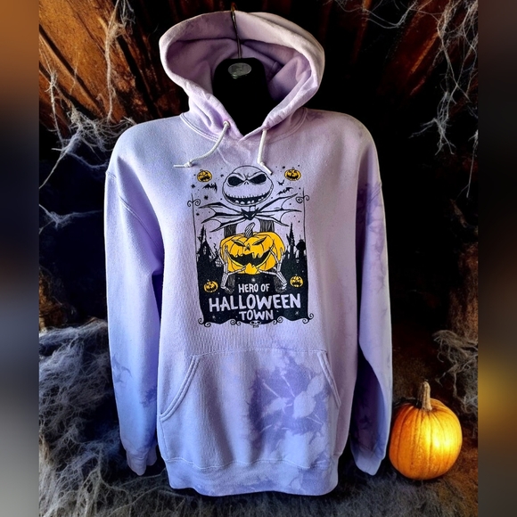 Disney The Nightmare Before Christmas 'Hero Of Halloween Town" Jack Hoodie Sz M - Picture 2 of 9
